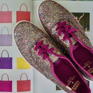 Keds X Kate Spade New York Glitter Tennis Shoes